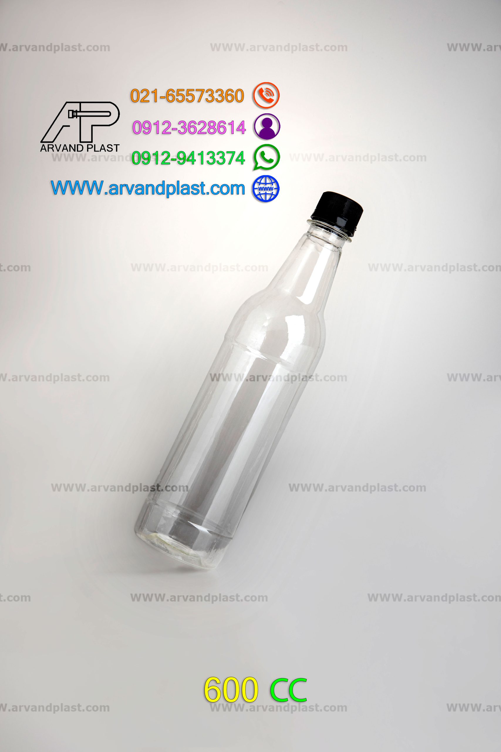 بطری پت ۶۰۰سی سی الکل